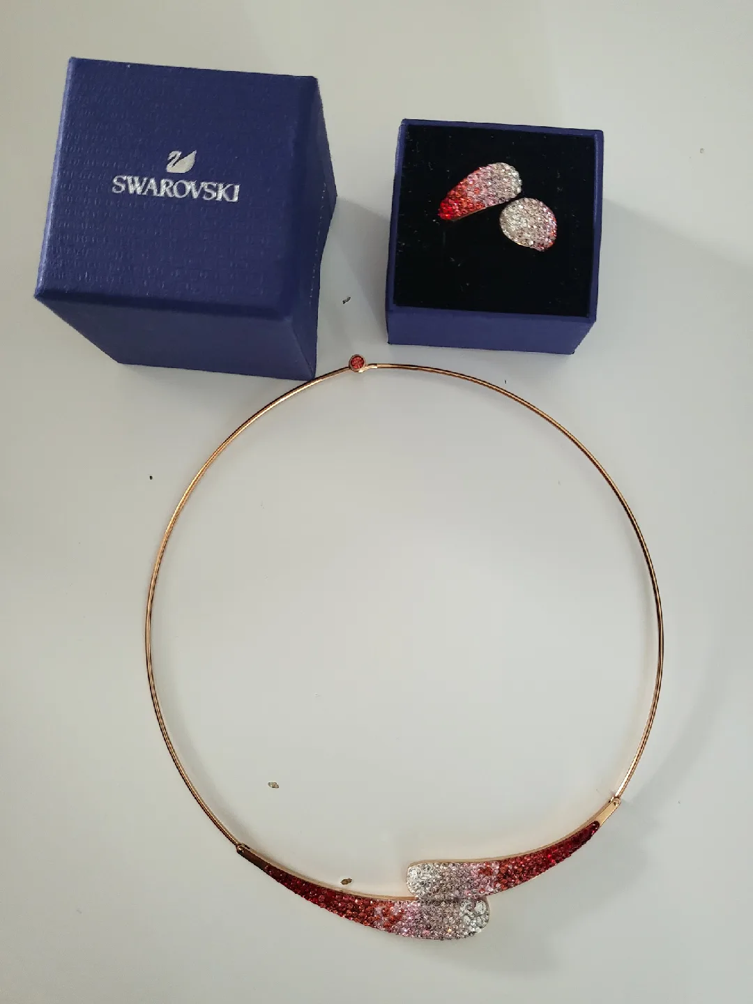 Swarovski Necklace & Earrings Set with Box