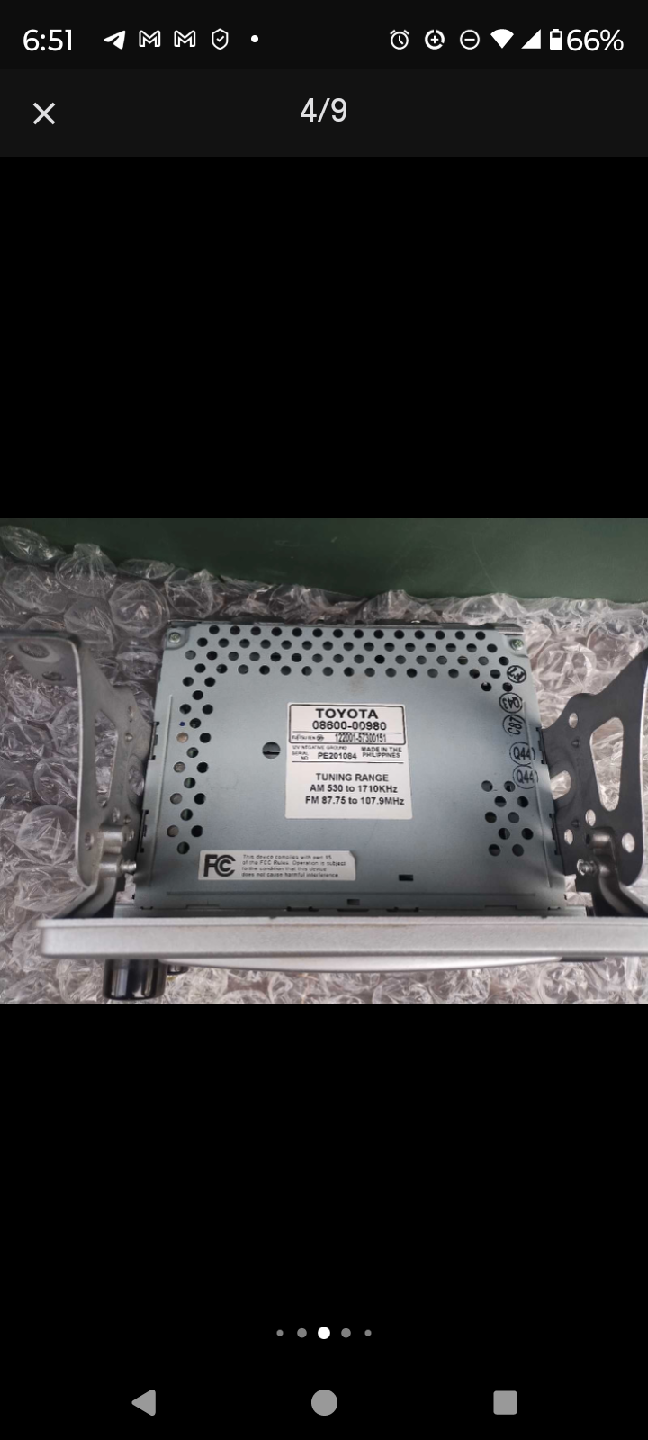 Toyota Yaris Double  Din Radio CD Player 08600-00980 OEM - photo 5