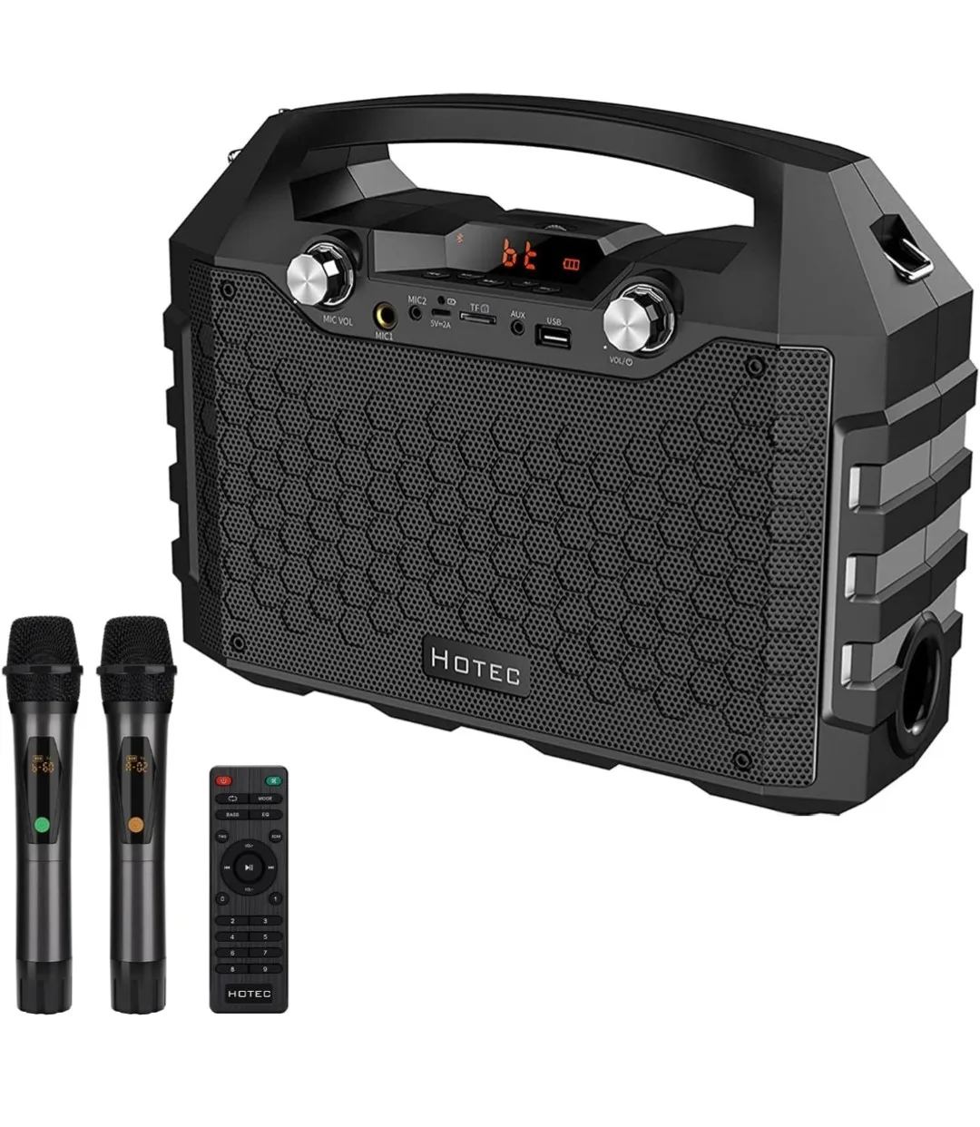 HOTEC Portable Karaoke Speaker w/ Microphone image indicator(9)