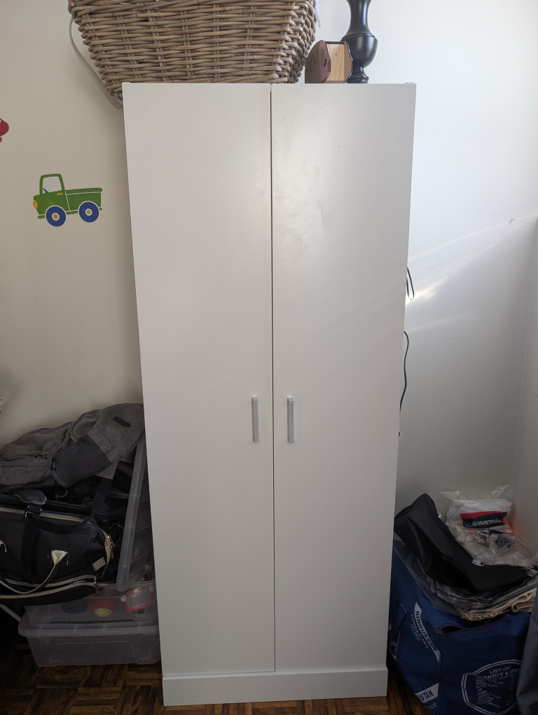 White Wardrobe Cabinet - 3 months old