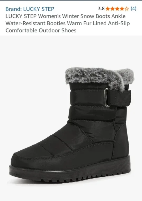 Women's Black Winter Boots - sz 9 thumbnail