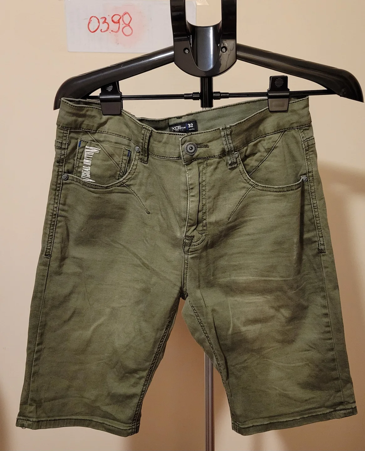 XRay Men's Olive Green Shorts - Size 32 (0398) thumbnail