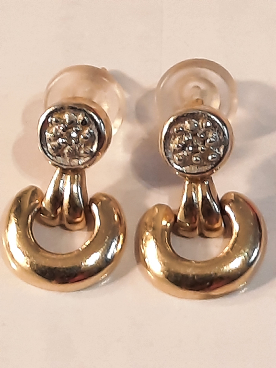 10k solid gold earings with diamonds