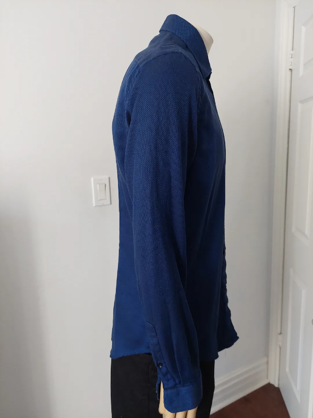 Zara Man Slim Fit Blue Shirt - Size L image indicator(6)