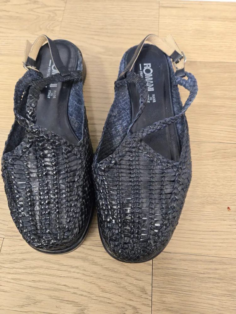 Romani Fratelli Woven Leather Sandals - Size 38
