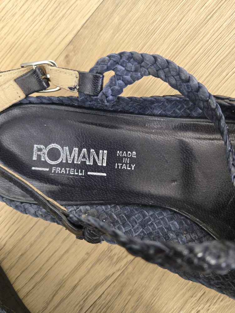 Romani Fratelli Woven Leather Sandals - Size 38 - photo 2