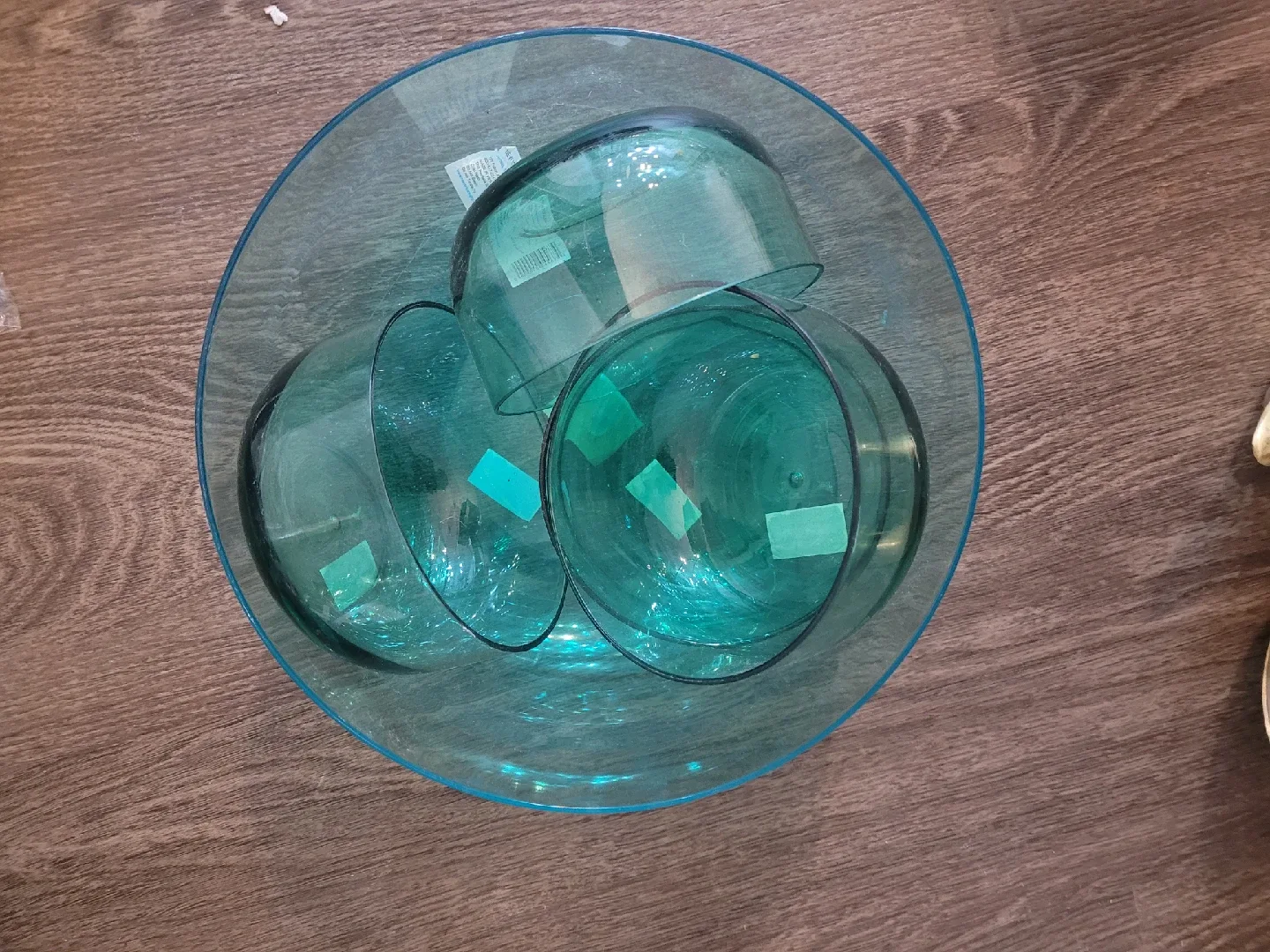Turquoise Glass Bowl Set thumbnail