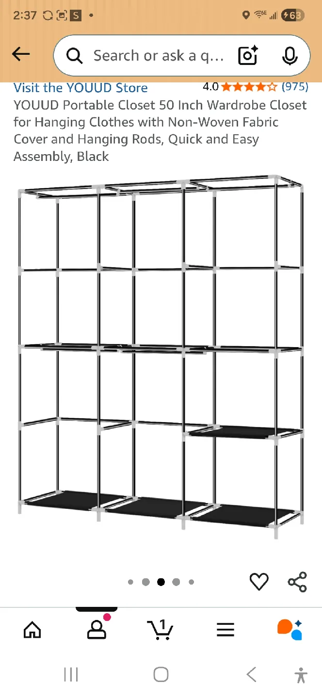 Portable Closet - Spare pieces only and covers thumbnail