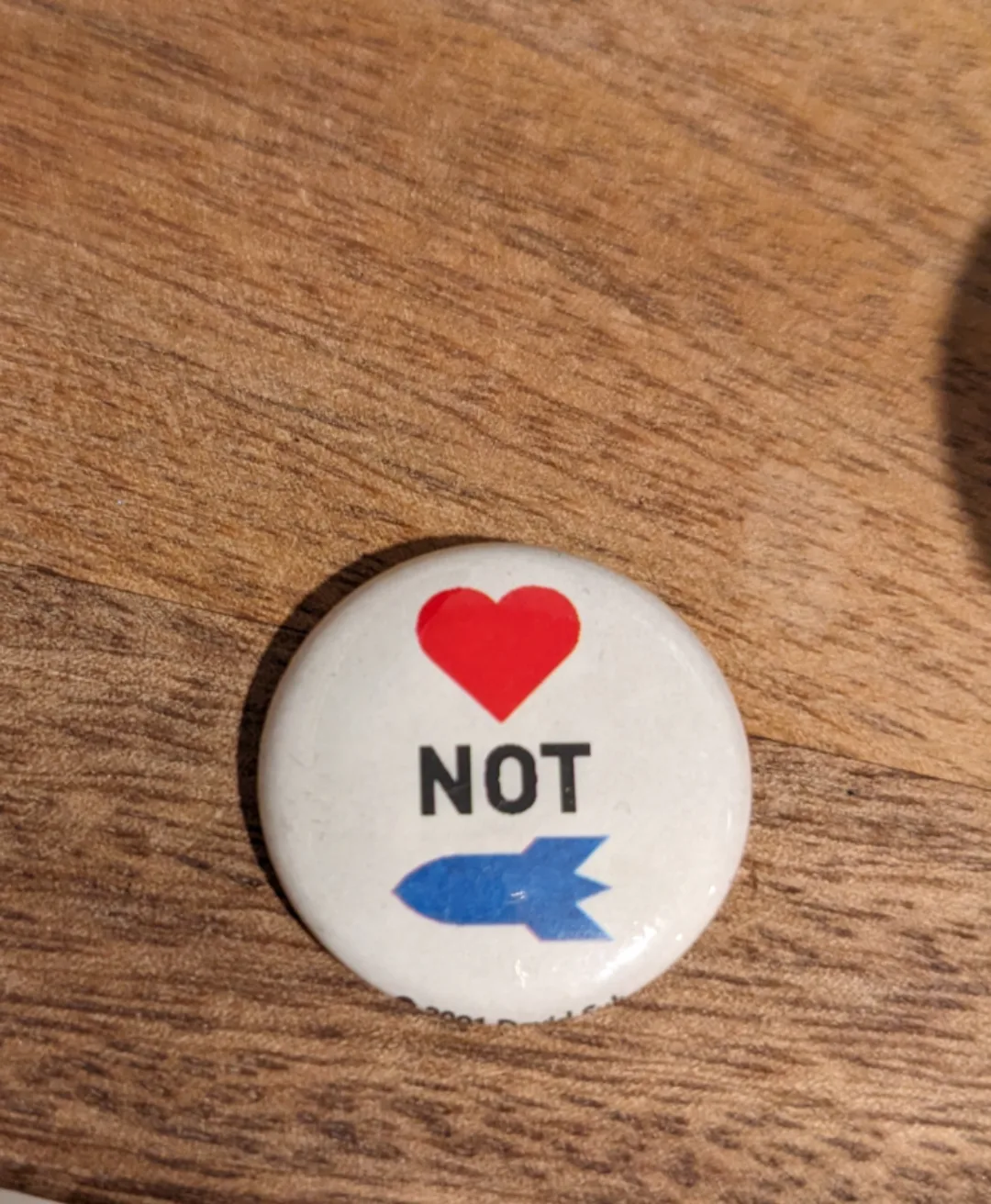 Heart Not War Pin thumbnail