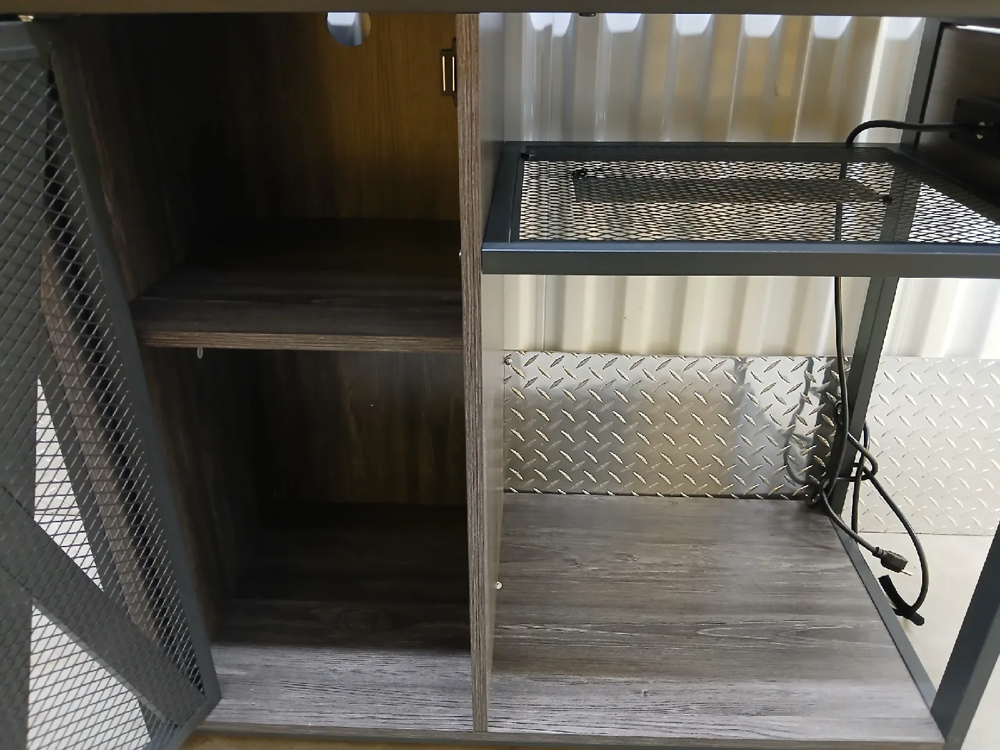 Gray Wood & Metal Accent Cabinet🥕 image indicator(3)