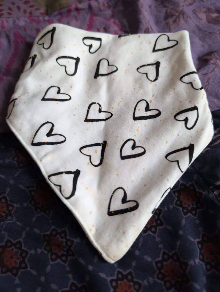 Heart Print small dog bandana thumbnail