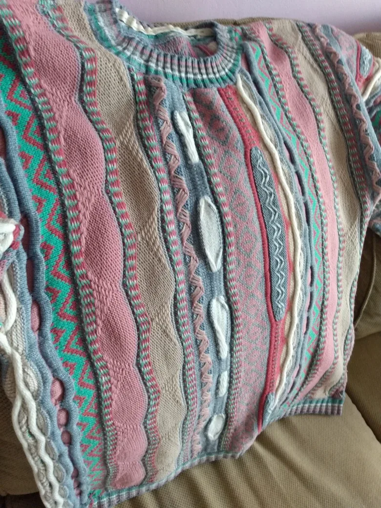 Coogi Style Sweater - Multicolor Knit S-M image indicator(2)