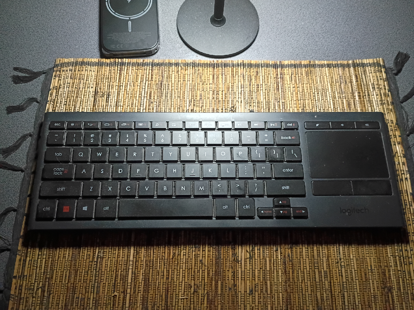 Logitech K830 wireless illuminated keyboard.