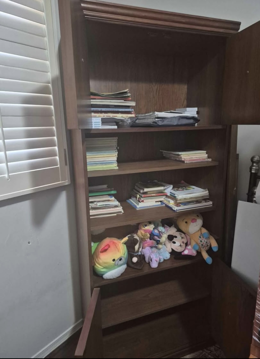 Wooden Bookcase with Storage - photo 4
