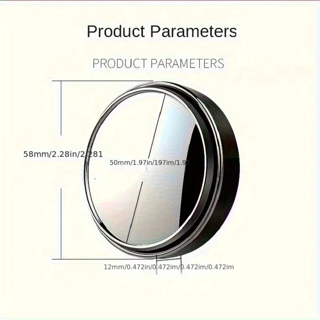 Blind Spot Mirrors, Two Adjustable 360-Degree Rearview Mirrors image indicator(2)