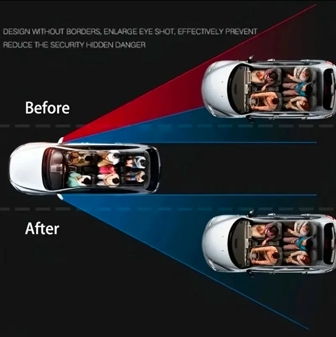 Blind Spot Mirrors, Two Adjustable 360-Degree Rearview Mirrors image indicator(8)