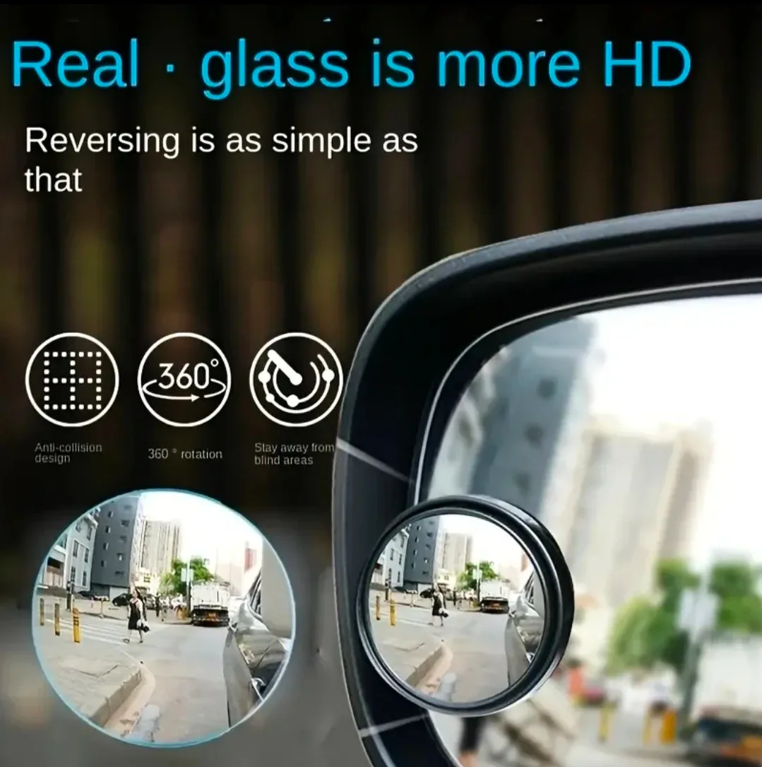 Blind Spot Mirrors, Two Adjustable 360-Degree Rearview Mirrors image indicator(9)