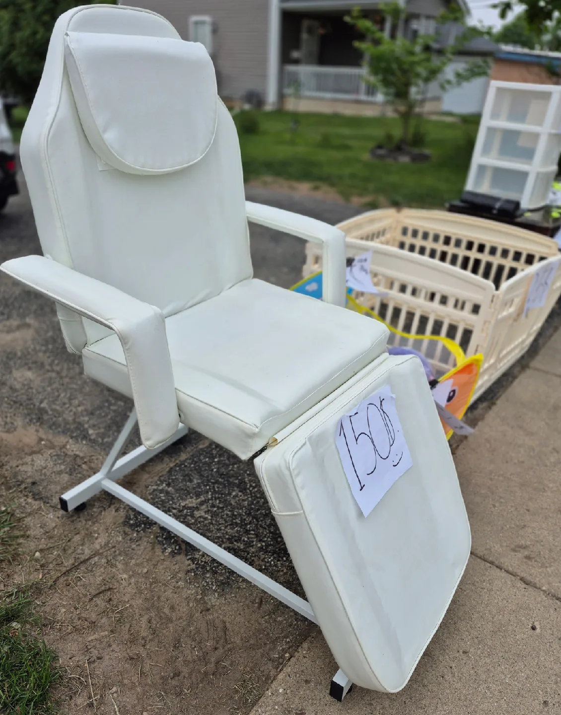 White Chair with Ottoman - $150 image indicator(2)