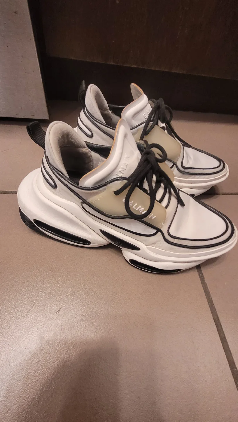 Balmain White & Black Sneakers image indicator(10)