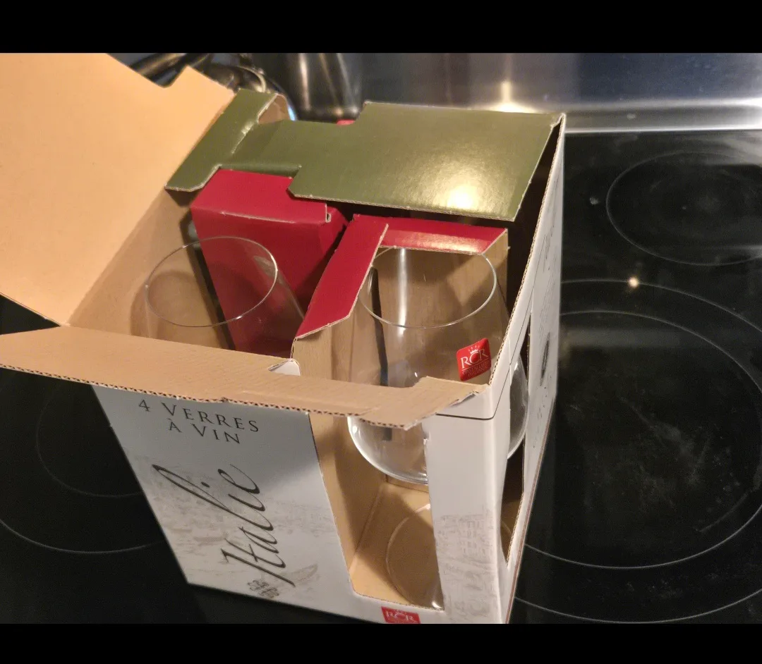 Italy Wine Glasses - Set of 4, New in Box image indicator(2)