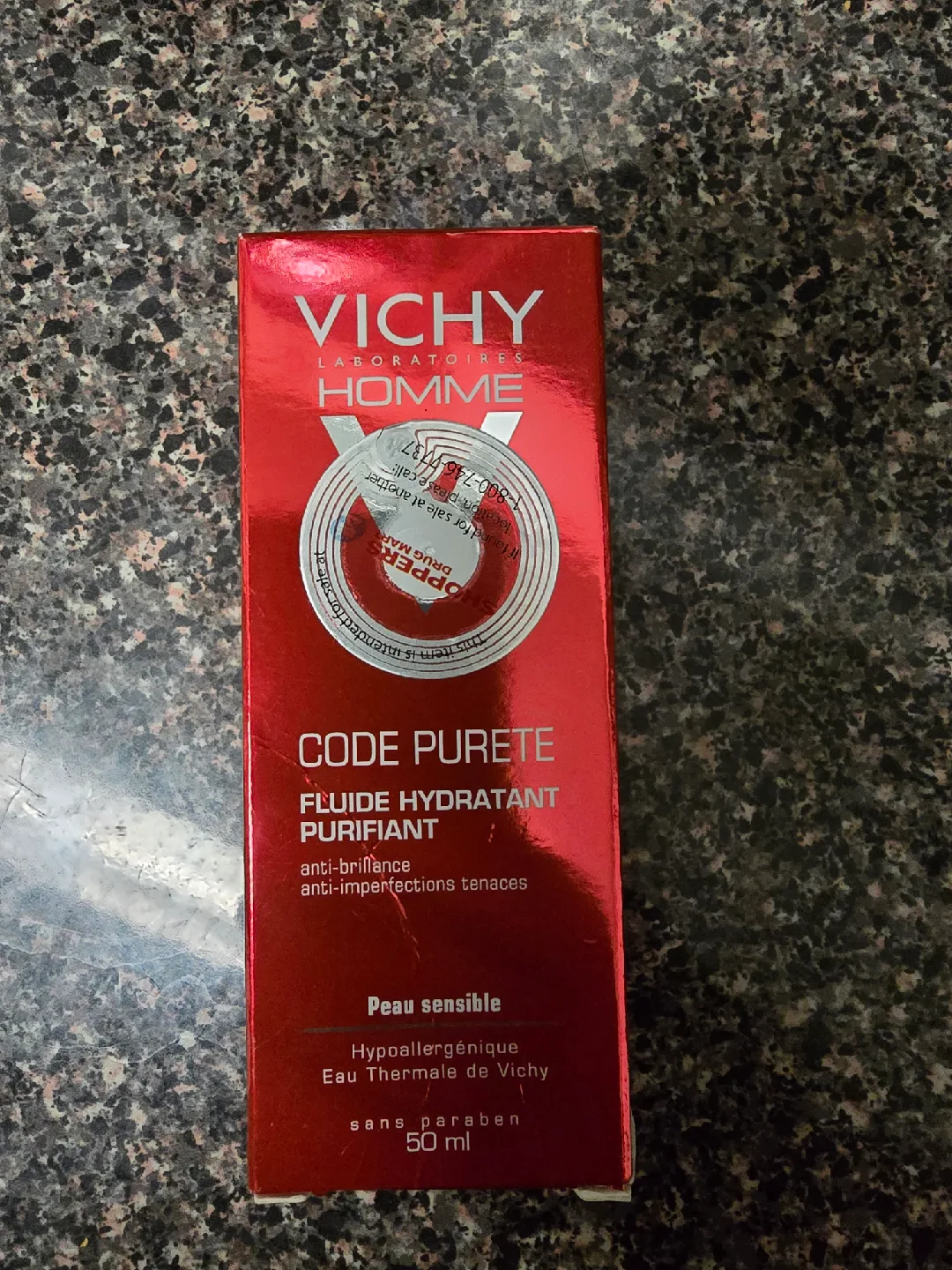 Vichy Homme Code Purete Fluide Hydratant Purifiant 50ml