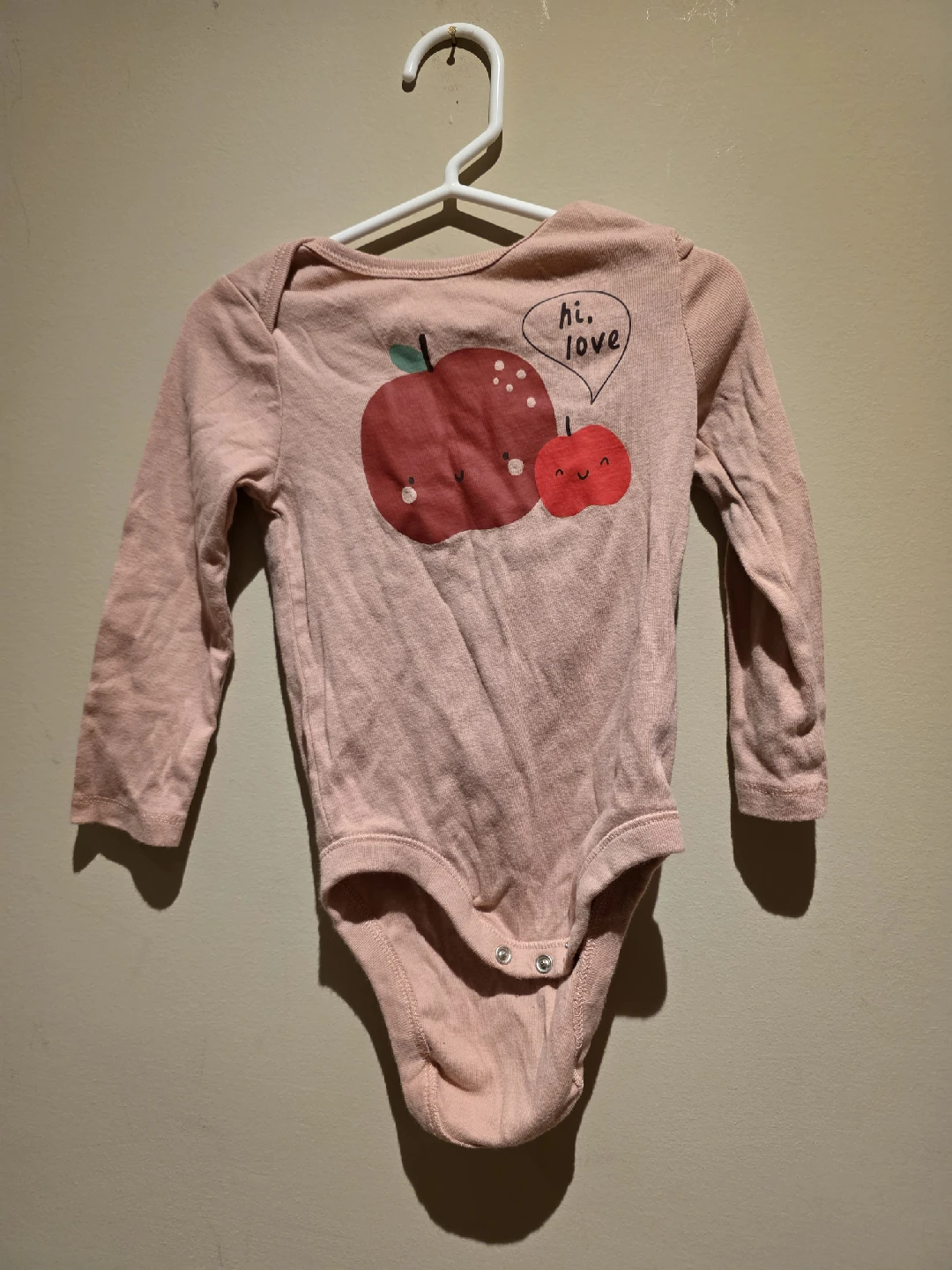 5 Baby Bodysuits for $5 - Carter's, Floral, Apple, Dinosaur - photo 4