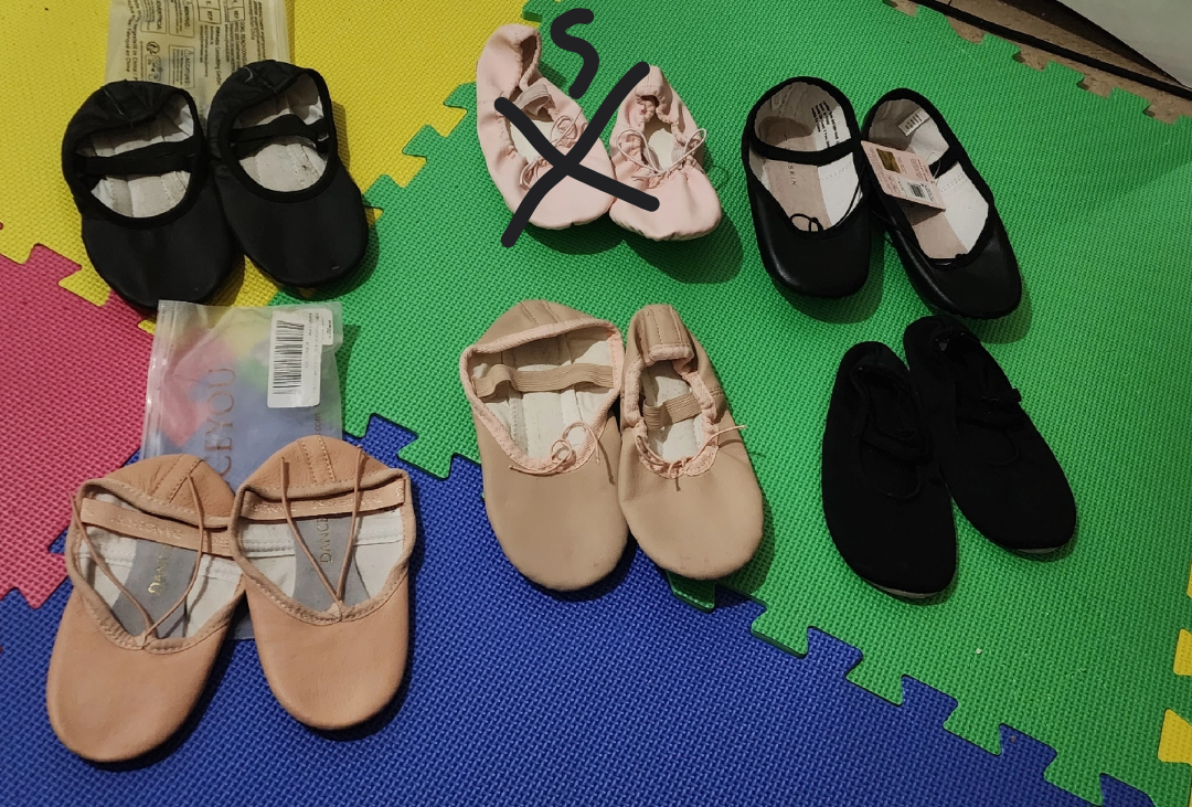 Ballet Shoes Bundle: Black, Pink, and Tan
