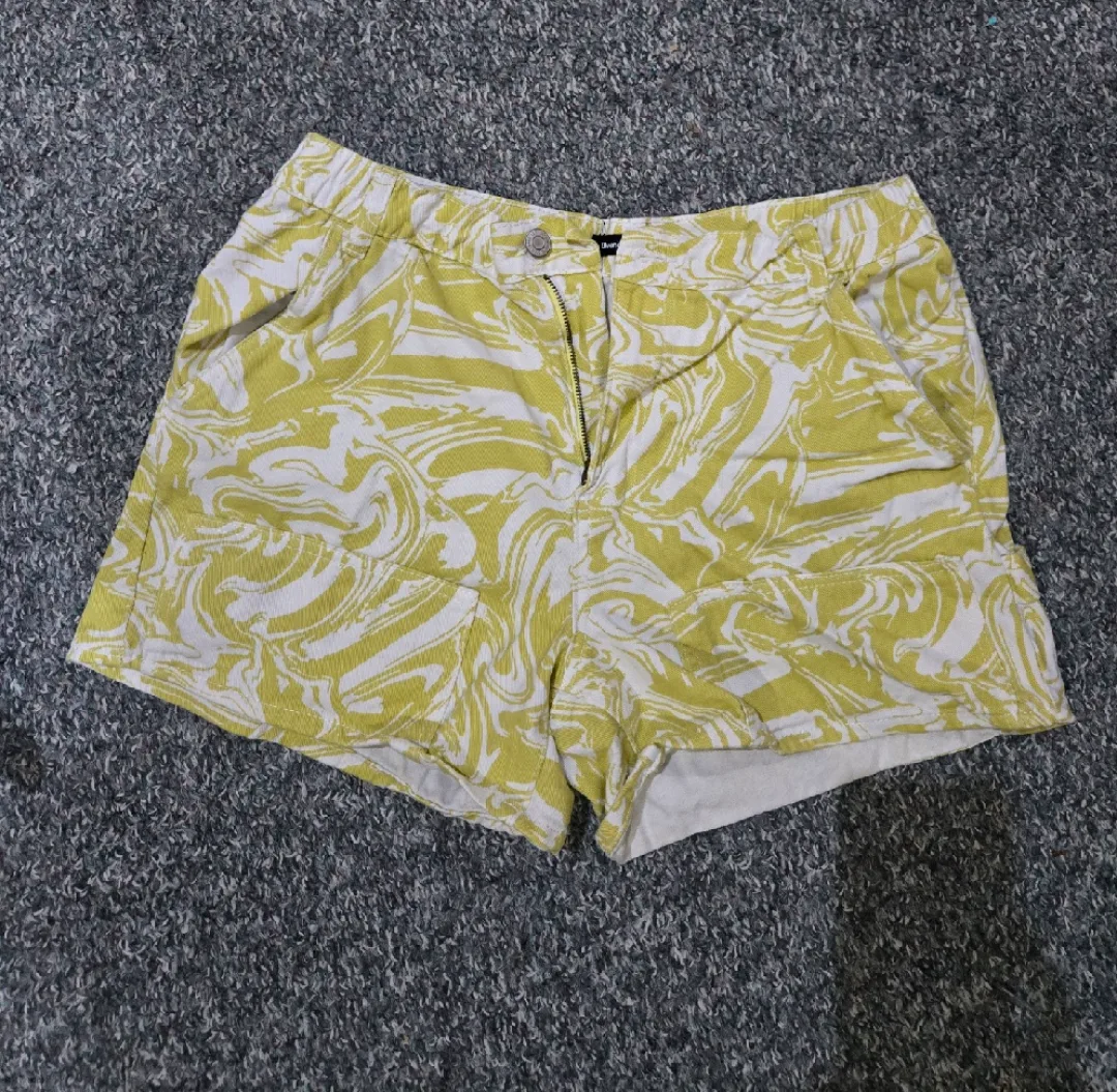 Bluenotes Denim Shorts - Yellow/White Pattern thumbnail