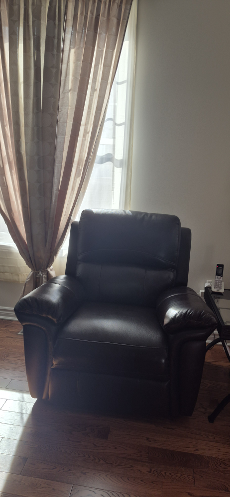 Brown Leather Recliner Chair - photo 2