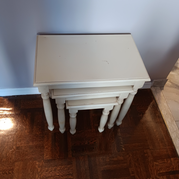 Nesting Tables - Set of 3, Off-White