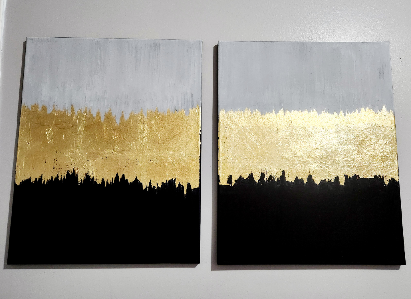Set of 2 Abstract Wall Art Canvases