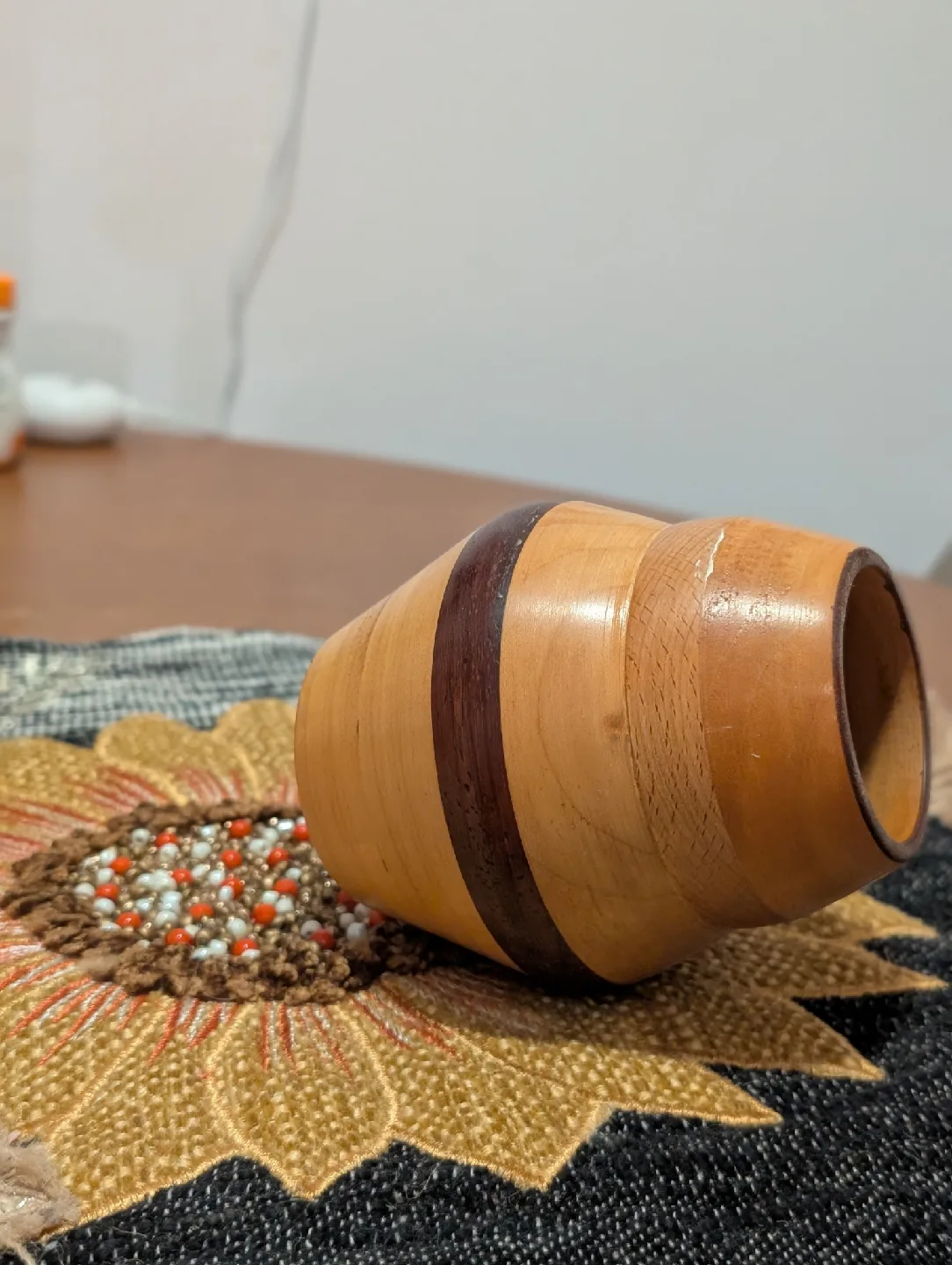 Handcrafted Wooden Vase image indicator(3)