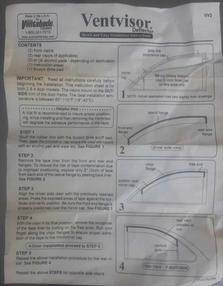 Auto Ventshade Ventvisor for Toyota Sequoia (2001-2007) image indicator(5)