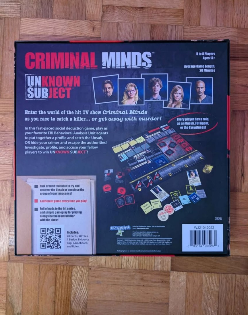 Criminal Minds: Unknown Subject Board Game - photo 2