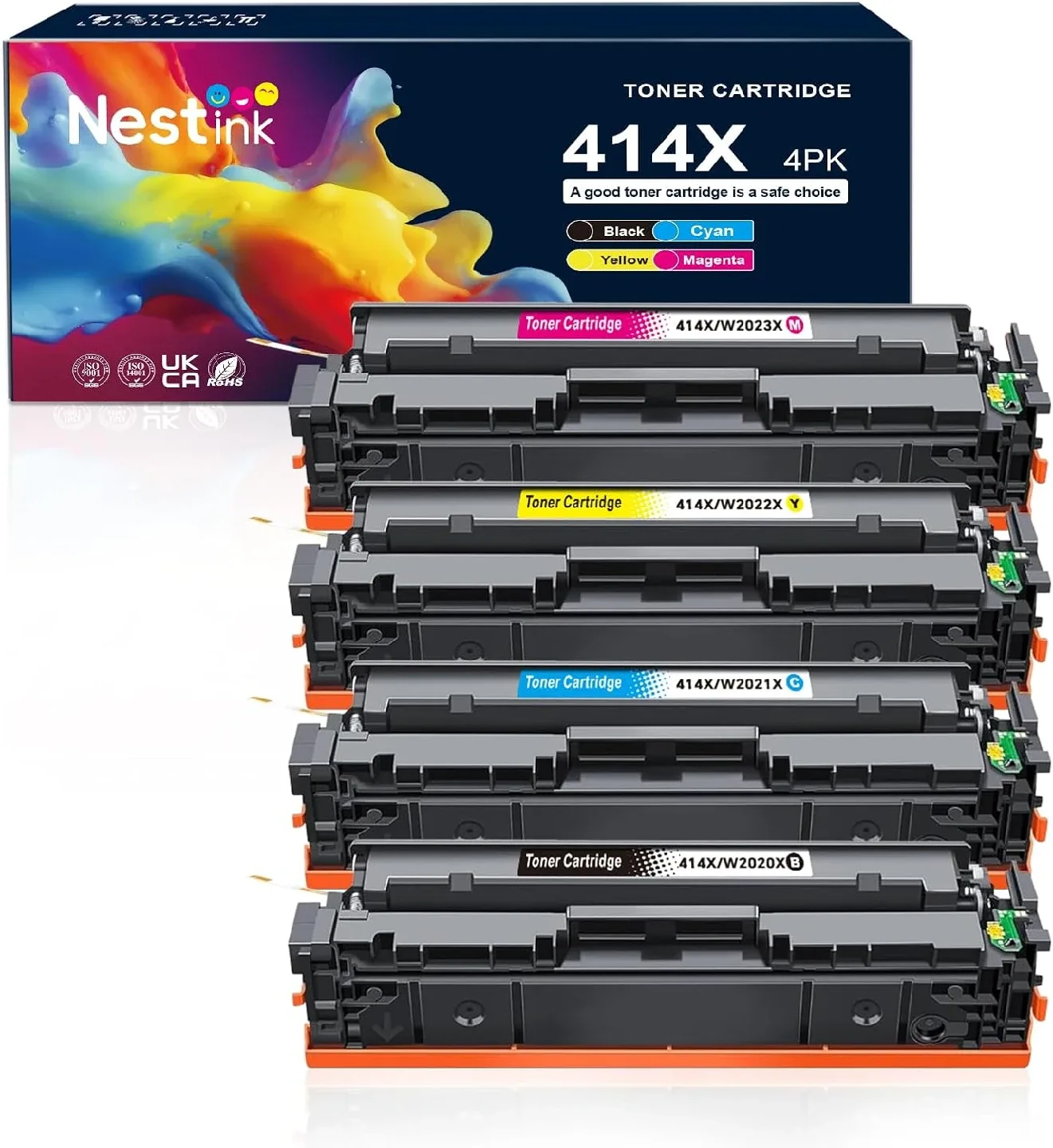 414X High Yield Toner Cartridges 4 Pack BNIB thumbnail