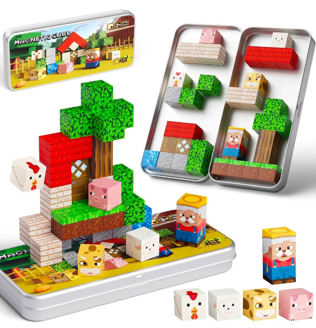 Mini Magnetic Cube Happy Farm Toy image indicator(4)
