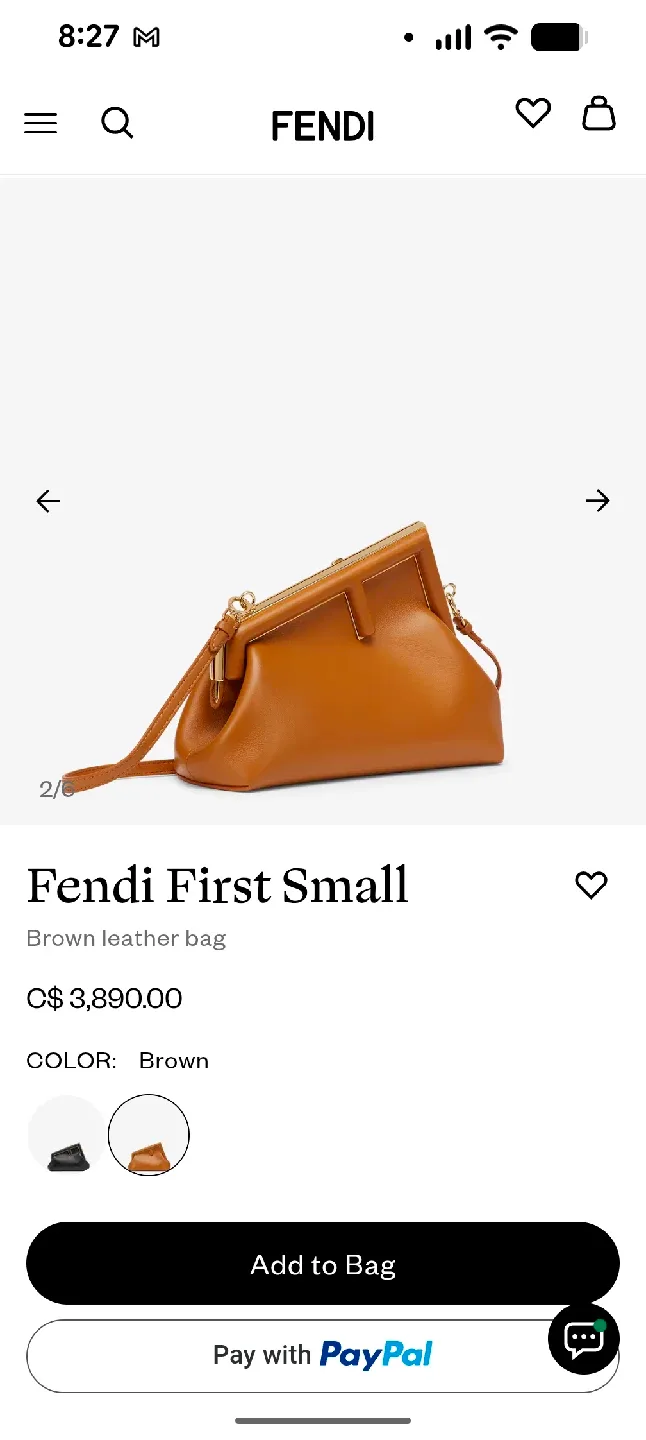 Fendi Brown Leather Handbag image indicator(6)