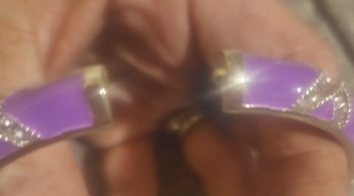 Purple Bangle Bracelet with Amethysts image indicator(2)