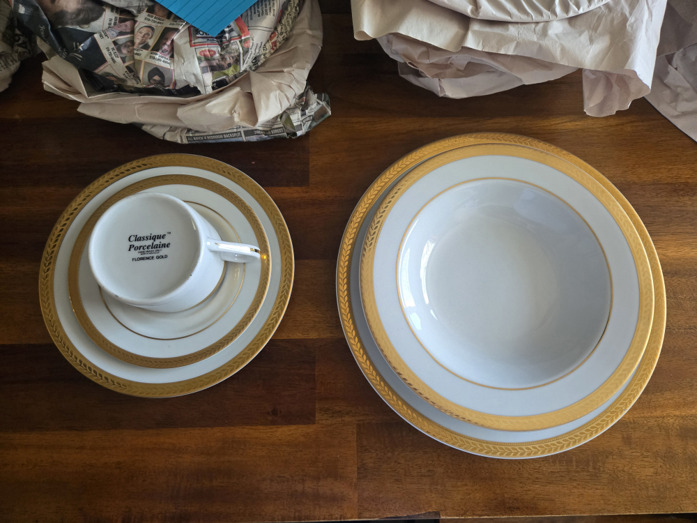 Classique Porcelaine Florence Gold Dinnerware Set - photo 5
