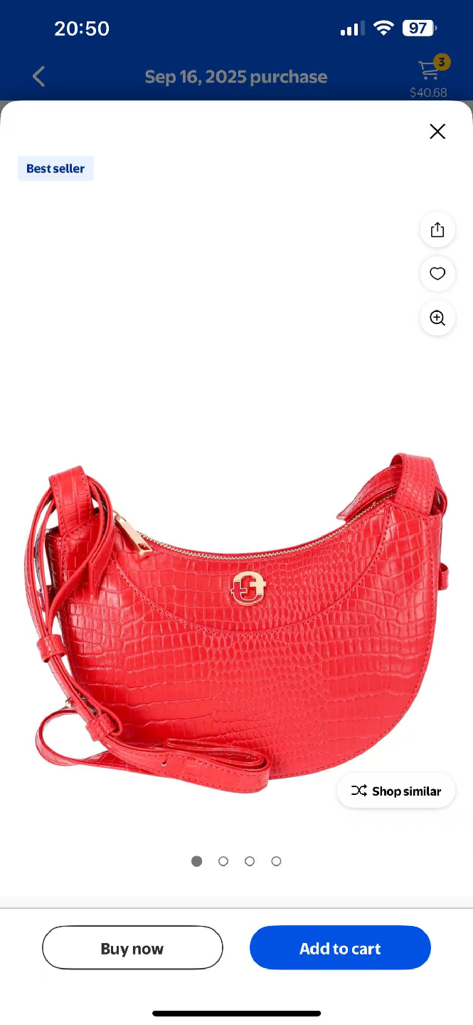 Red Croc Embossed Crossbody Bag - photo 4