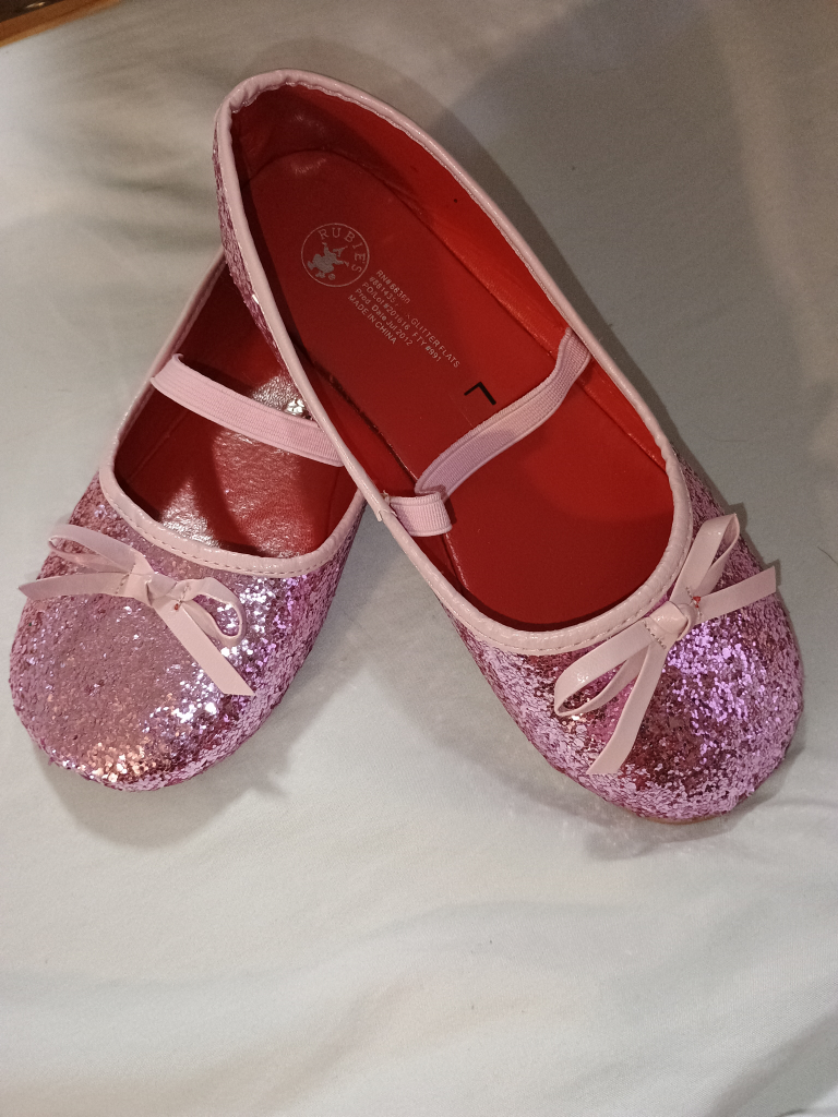 Rubie's Pink Glitter Costume Flats - Size Large