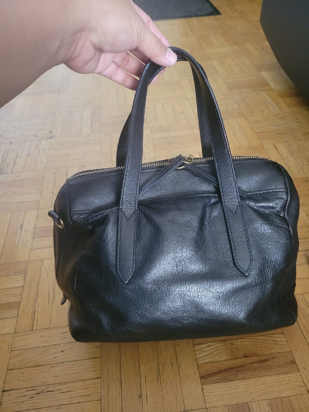 Fossil Black Leather Satchel Bag - photo 3