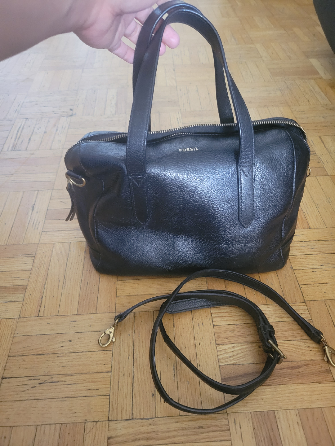 Fossil Black Leather Satchel Bag - photo 5