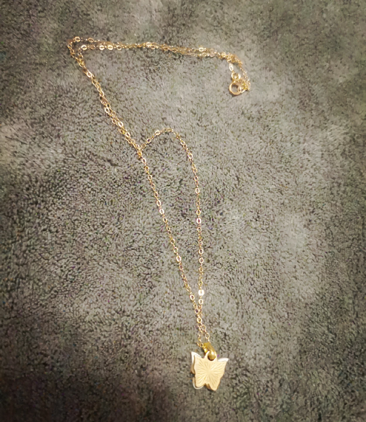 Butterfly Pendant Necklace w/ 14k gold Chain for women - photo 2