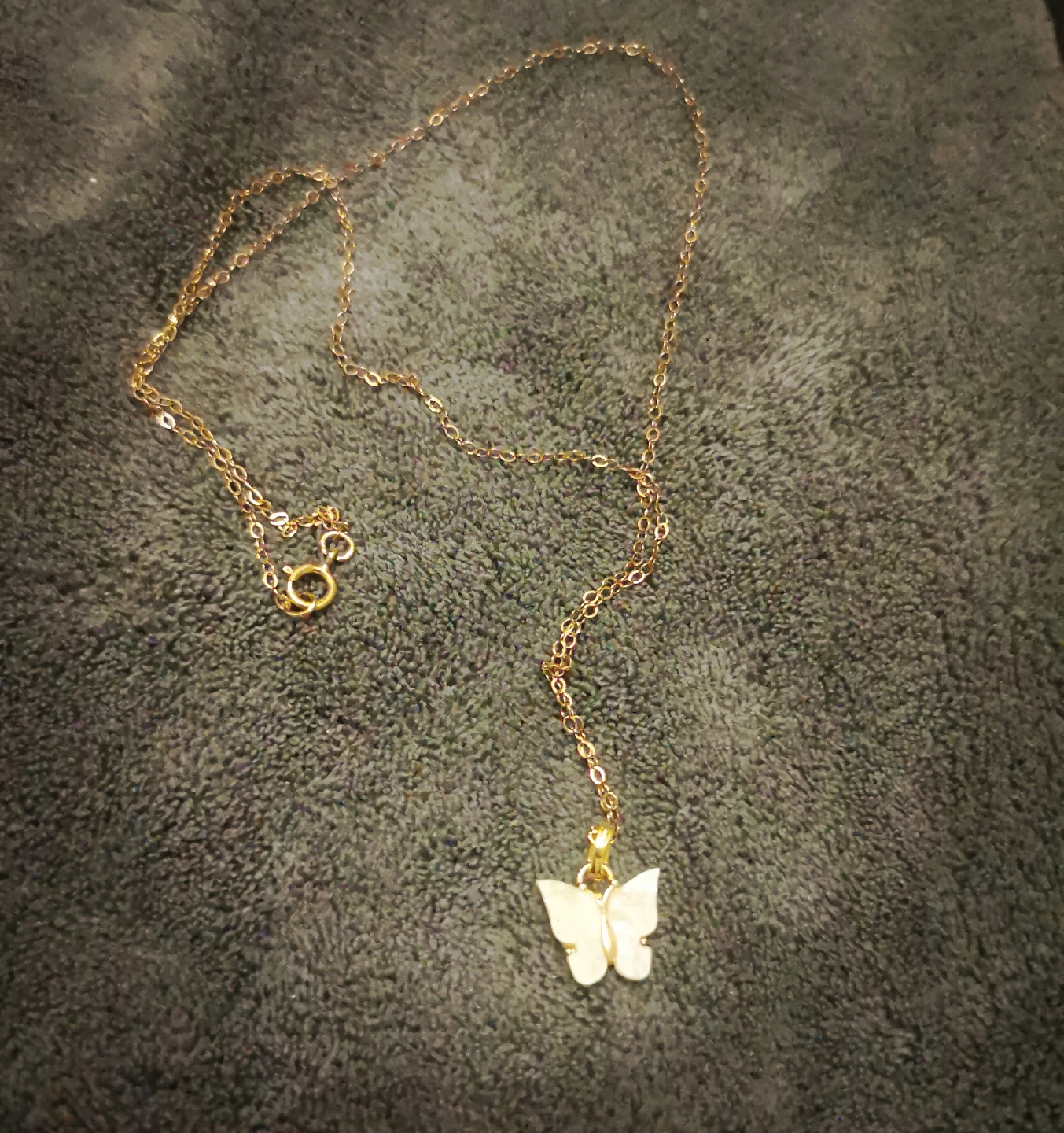 Butterfly Pendant Necklace w/ 14k gold Chain for women - photo 3