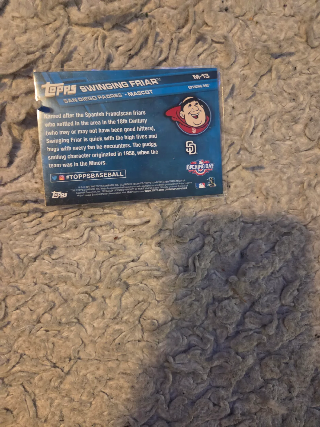 Topps Swinging Friar San Diego Padres Card image indicator(2)