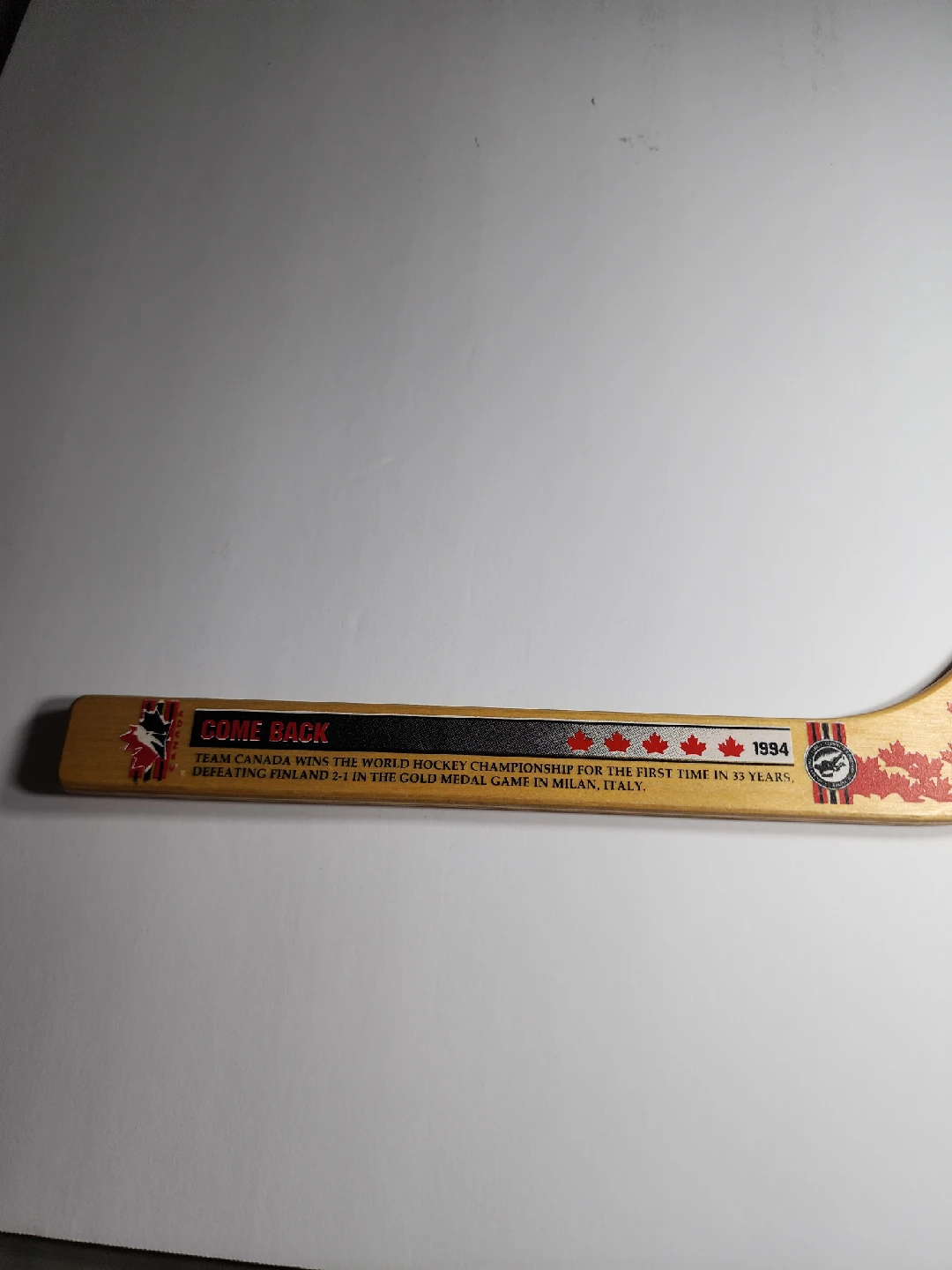 1994 Team Canada Mini Hockey Stick - photo 2