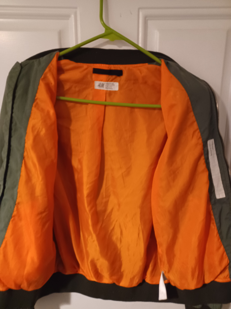 H&M Olive Green Bomber Jacket, Size 9-10Y - photo 3
