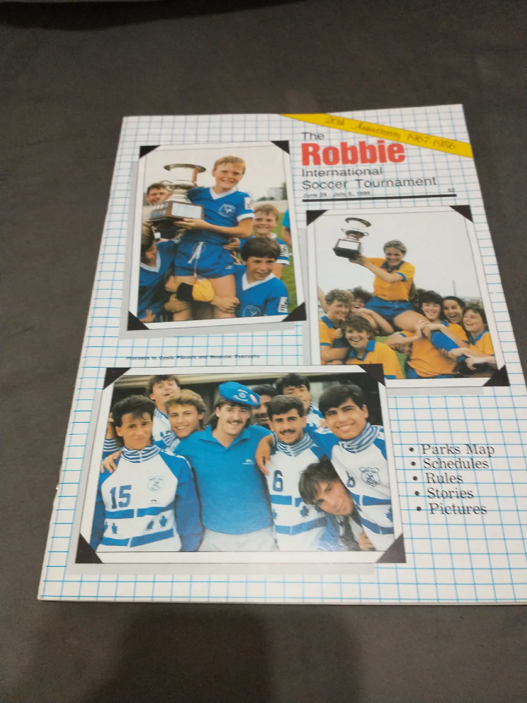 RARE 1986 Robbie International Soccer Tournament program image indicator(3)
