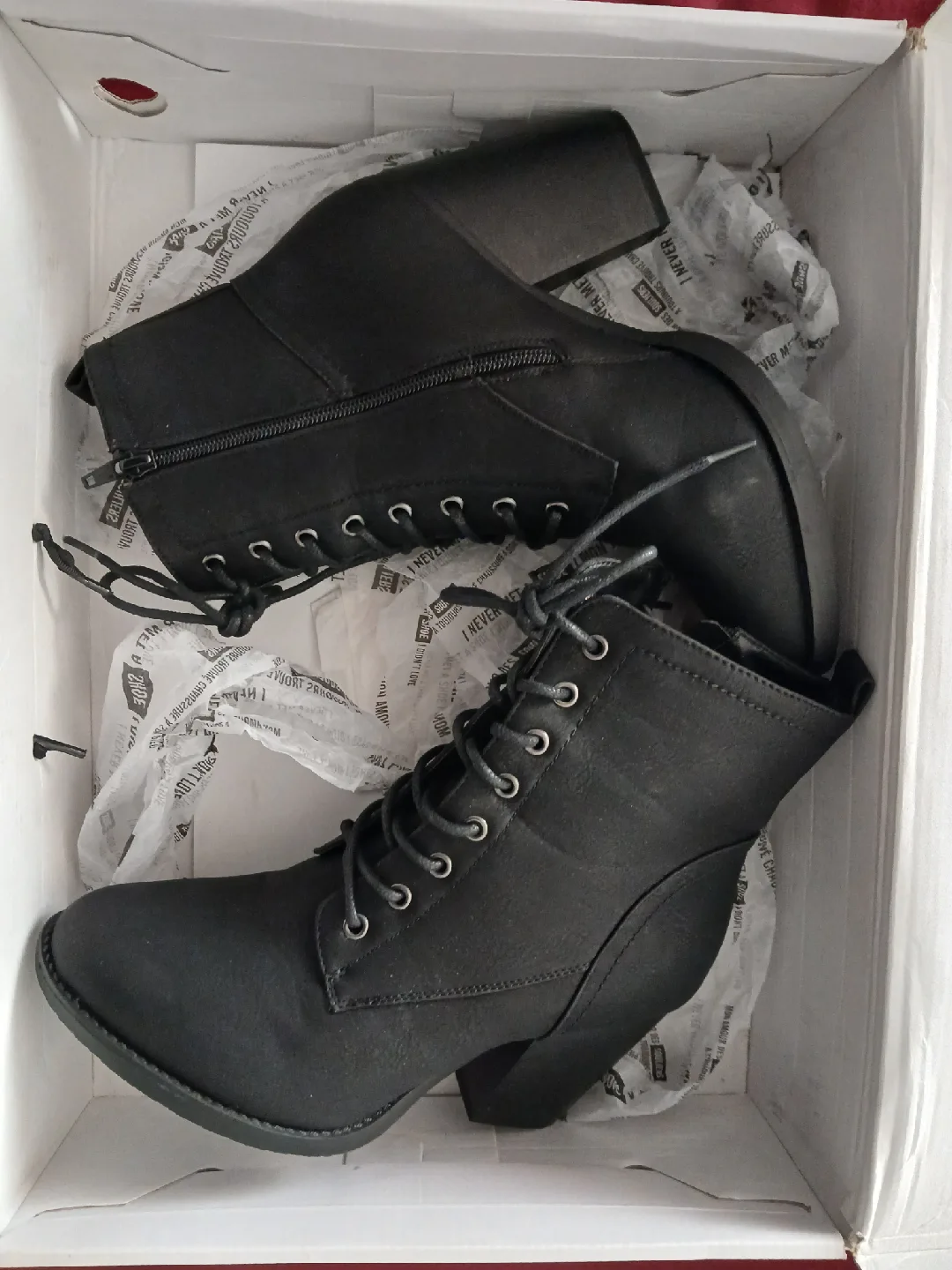Black Ankle Boots, Size 10W image indicator(2)